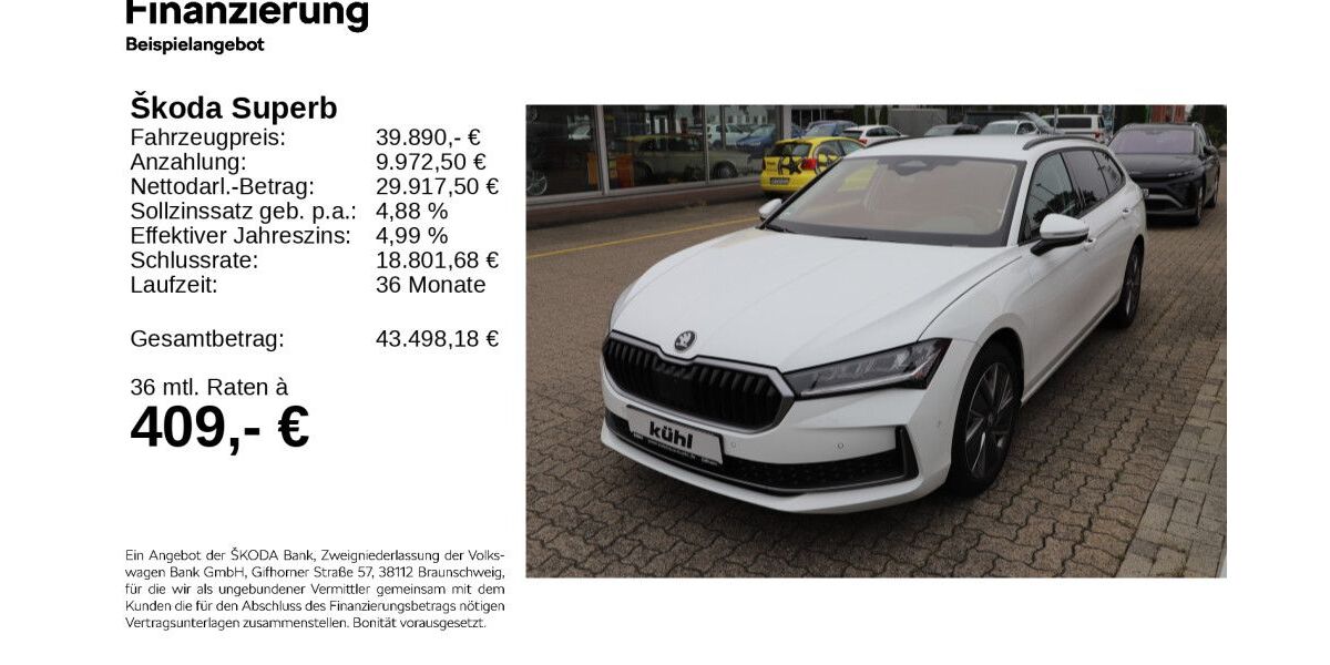 Skoda Superb 17.500 km 37.840 &euro; Gifhorn 38518